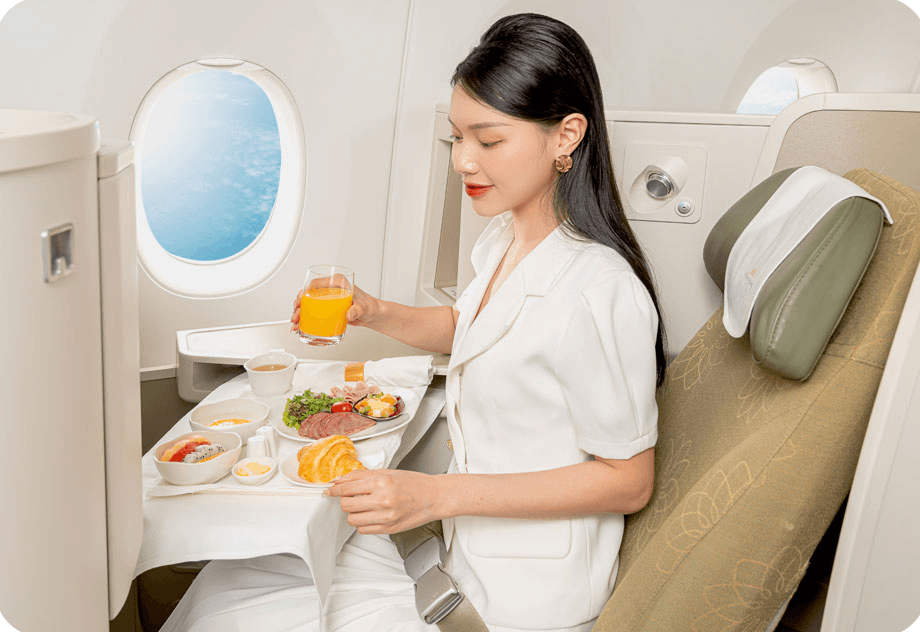Ẩm thực trên không hạng Thương gia Vietnam Airlines