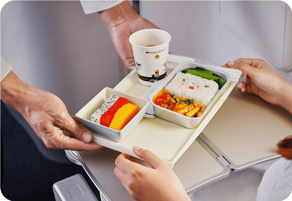 Ẩm thực trên mây Vietnam Airlines hạng Phổ thông