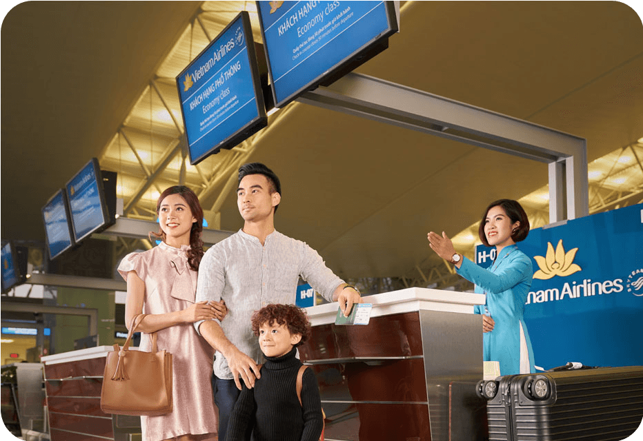 Làm thủ tục linh hoạt Vietnam Airlines